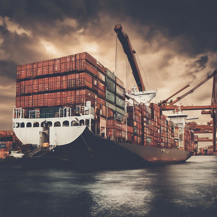 Ship in the port