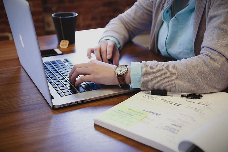 Working at the computer