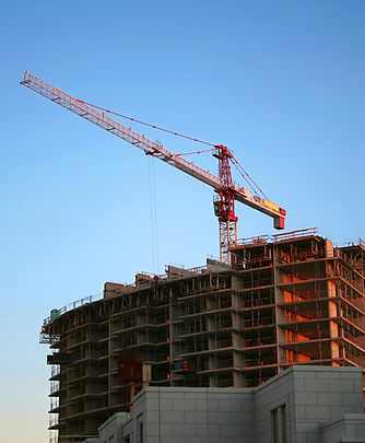 Construction site with a crane